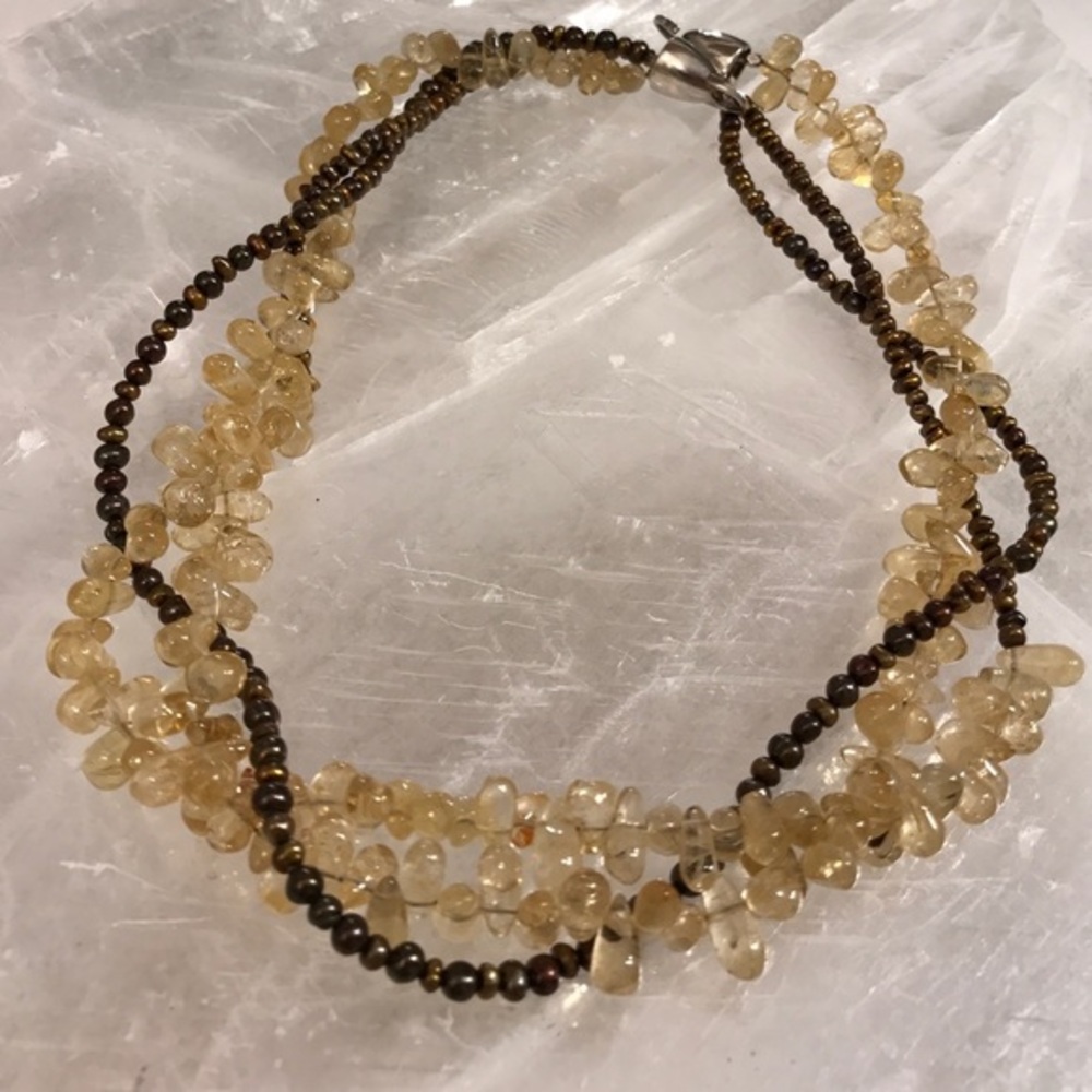Pearl and quartz necklace - Picture 4 of 4